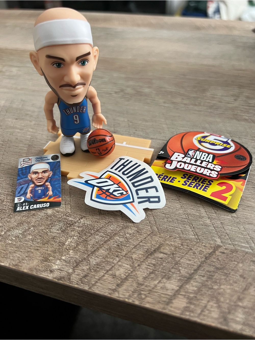 ZURU NBA Ballers Series 2 OKC Thunder Alex Caruso Figure - Blue Basketball Playe